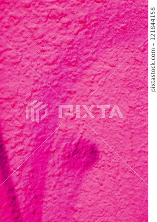 Wall texture with white shabby plaster.  121844158