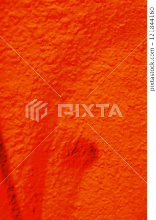 Wall texture with white shabby plaster.  121844160