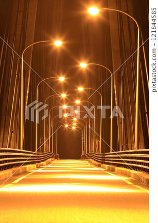 Oshiba Bridge connecting Honshu and Oshiba Island Oshiba Bridge connecting Honshu and Oshiba Island 121844585