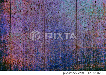 Old painted metal sheet, grunge texture, changed colors, background in soothing colors. 121844646