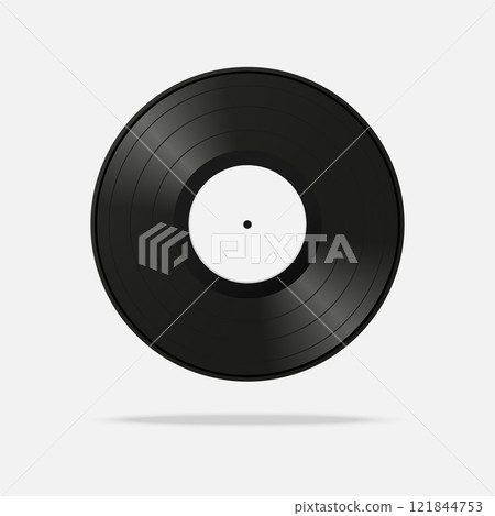 Realistic vinyl record isolated on white background. Vector illustration Realistic vinyl record isolated on white background. Vector illustration 121844753