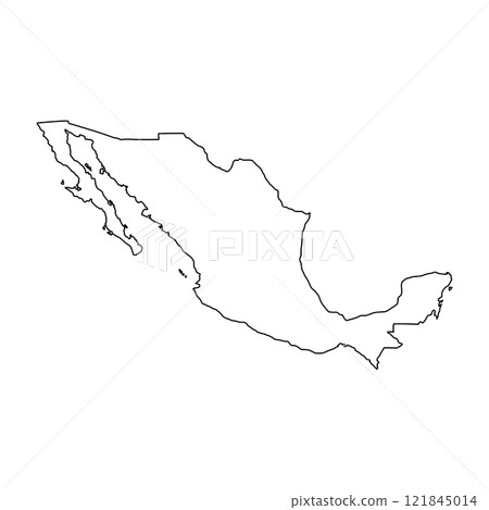 Mexico Map Icon 121845014