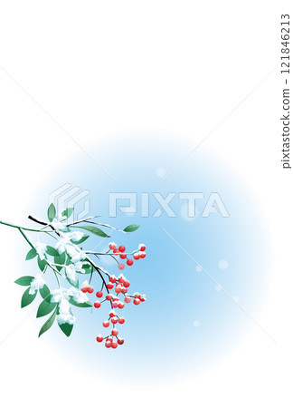 Winter greeting card (no text) 121846213