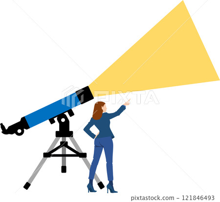 Illustration of a businesswoman thinking about business strategies Illustration of a businesswoman thinking about business strategies 121846493