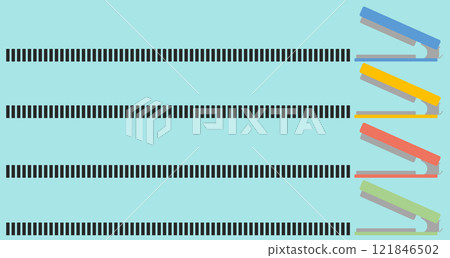 Stapler graphic material illustration 121846502
