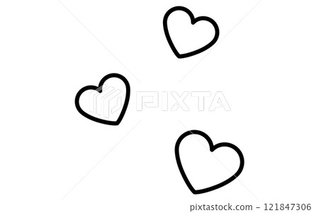 跳舞的心,簡單可愛的黑白情人節圖標 跳舞的心,簡單可愛的黑白情人節圖標 121847306