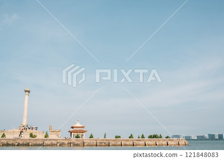Jimei District seaside park in Xiamen, China 121848083