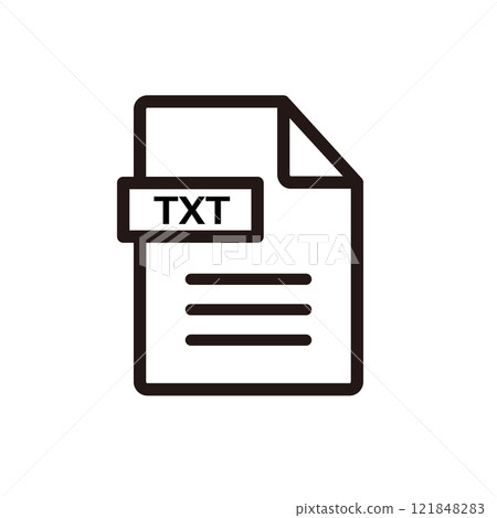 TXT format file icon TXT format file icon 121848283