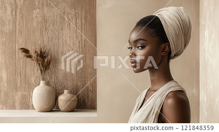 Creative concept in Trend color 2025 Mocha Mousse pantone, generated AI Creative concept in Trend color 2025 Mocha Mousse pantone, generated AI 121848359