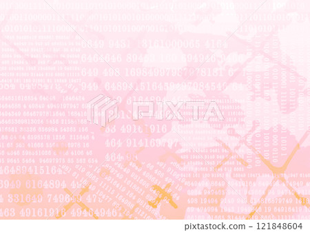 Pink number sequence collage with watercolor hand-drawn pattern texture background Pink number sequence collage with watercolor hand-drawn pattern texture background 121848604