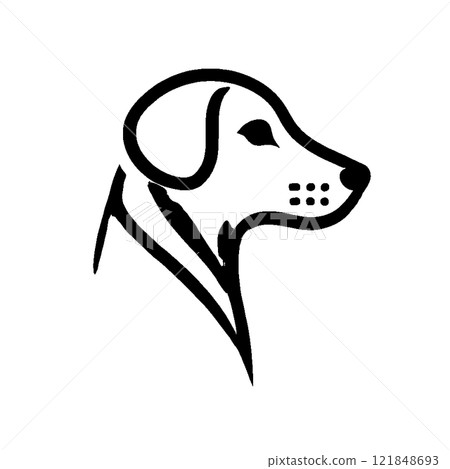 Cute dog silhouette 121848693