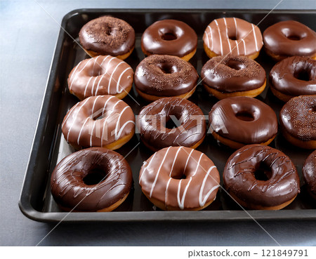 Chocolate donut 121849791