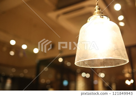 Retro coffee shop lighting 121849943