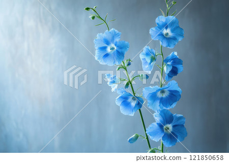 Delphinium, Minimalist Ikebana style, unique Minimalist style 121850658