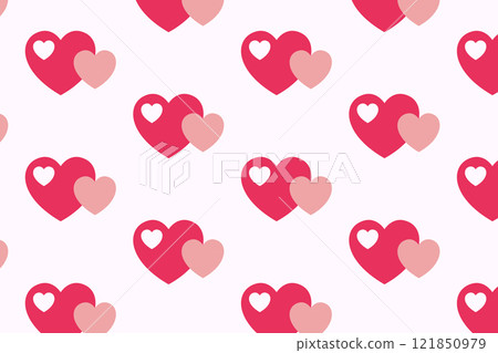 Cute heart pattern. Vector illustration 121850979