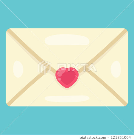 Love letter in an envelope. Happy Valentine's day. Vector illustration Love letter in an envelope. Happy Valentine's day. Vector illustration 121851004
