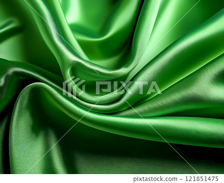 Silk background image material green Silk background image material green 121851475