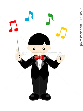 Asian boy conducting 121851500