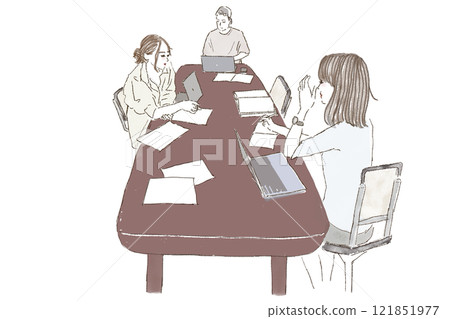 開會的人 121851977