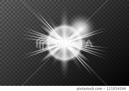 bright glowing light effect on transparent background 121854266