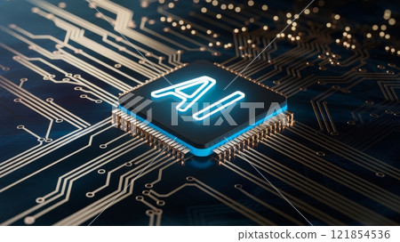 Concept of AI Microchip Circuit Board Technology and its applications in modern computing Concept of AI Microchip Circuit Board Technology and its applications in modern computing 121854536