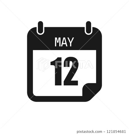 Vector icon page day calendar - 12 May month 121854681