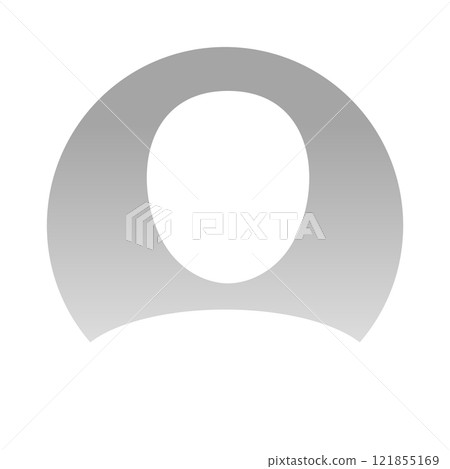 白色背景上人的肩膀以上的剪影圖示 - 證件照、肖像照、臉部照片的圖像素材 121855169