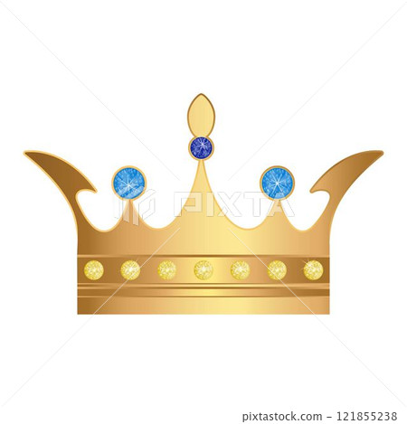 Isolated golden crown icon for VIP segment. Isolated golden crown icon for VIP segment. 121855238