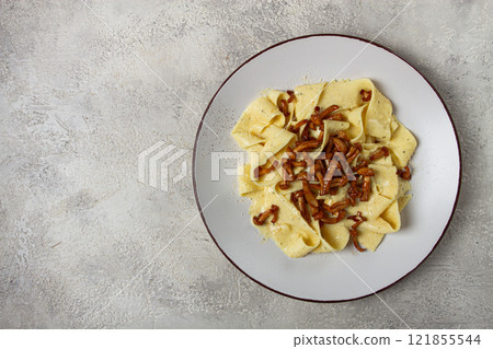 pasta papardelle, in creamy garlic sauce, with mushrooms, traditional Italian cuisine, pasta carbonara, homemade, no people, pasta papardelle, in creamy garlic sauce, with mushrooms, traditional Italian cuisine, pasta carbonara, homemade, no people, 121855544