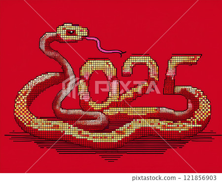 Pixel Art Happy Chinese New Year 121856903