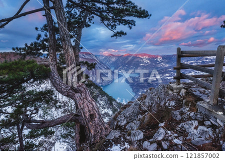Winter Sunrise over Banjska Stena Viewpoint 121857002