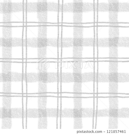 Gray Plaid Gingham Hand Drawn Background Pattern Overlay 121857461