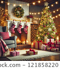 AI_聖誕歐式室內 121858220