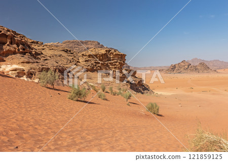 Wadi Rum desert landscape. Jordan. Wadi Rum desert landscape. Jordan. 121859125