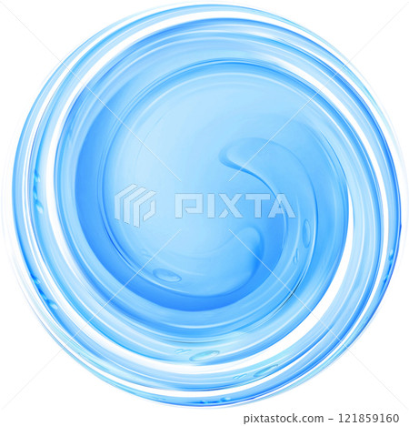 abstract blue background with some smooth lines, cosmetic cream in a jar on a white background. macro. 121859160