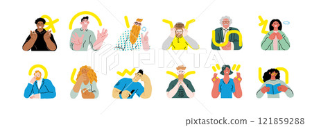 Creative Workspace: Video Conference, modern flat vector concept illustration of person engaging in virtual business meeting Connectivity, collaboration, digital interaction, remote work, productivity 121859288