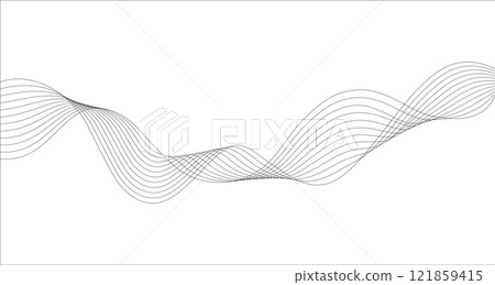 Vector illustration of abstract smooth waves. Wave blend lines. Modern design element for technology, science, innovation concepts. Vector illustration of abstract smooth waves. Wave blend lines. Modern design element for technology, science, innovation concepts. 121859415