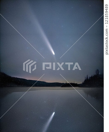 [AI生成]Shikinzan/Comet Atlas彗星景觀[長野縣] 121859489