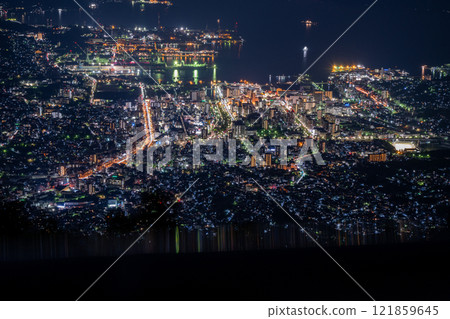 Night view of Kure city Night view of Kure city 121859645