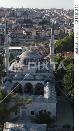 Yeni Valide Mosque Istanbul Drone Aerial 121861253
