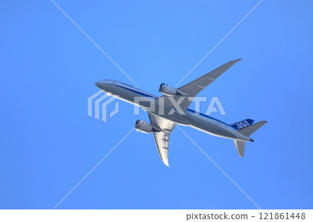 客機起飛的圖片 121861448
