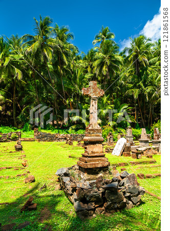 Cemetery on Ile Saint Joseph - Salvation Islands in French Guiana, South America Cemetery on Ile Saint Joseph - Salvation Islands in French Guiana, South America 121861568