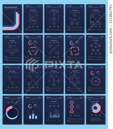 Vector graphics infographics with mobile phone. Template for creating mobile applications, workflow layout, diagram, banner, web design, business reports 121862761