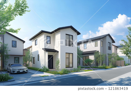 Residential image: Modern detached house Residential image: Modern detached house 121863419