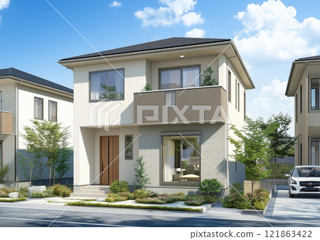 Residential image: Modern detached house Residential image: Modern detached house 121863422