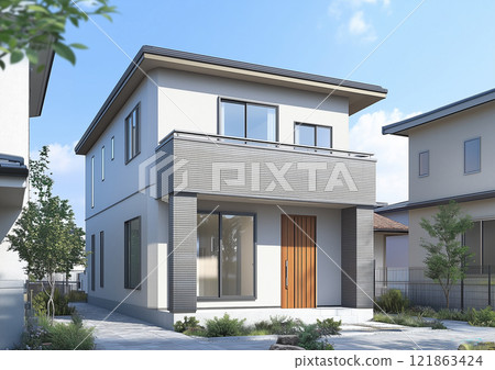 Residential image: Modern detached house 121863424