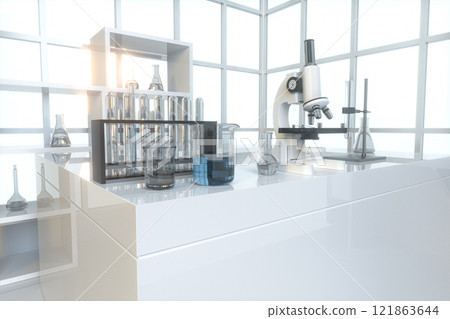 Experimental apparatus with an empty 121863644