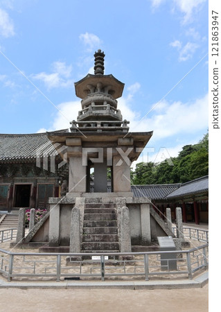 韓國慶州佛國寺的大寶塔 121863947