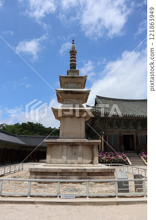 Seokja Pagoda at Bulguksa Temple, Gyeongju, South Korea 121863949