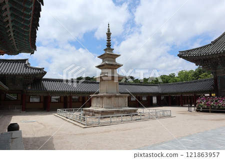 Seokja Pagoda at Bulguksa Temple, Gyeongju, South Korea 121863957